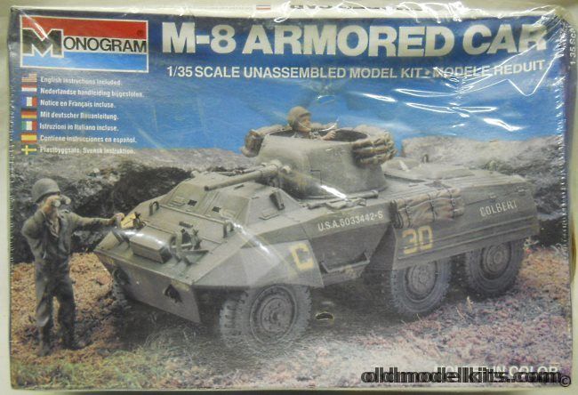 Monogram 1/35 M-8 Armored Car, 6402 plastic model kit